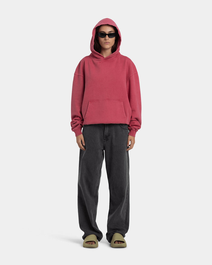 Hoodie Oversize, Women - Acid wash - American Beauty