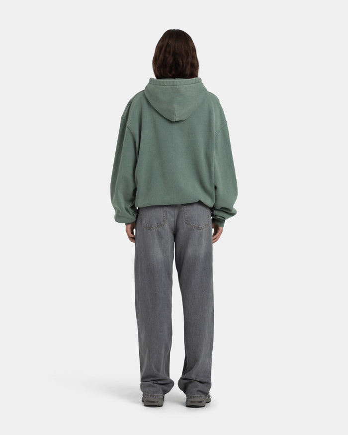 Hoodie Oversize, Women - Acid wash - Dark Sage