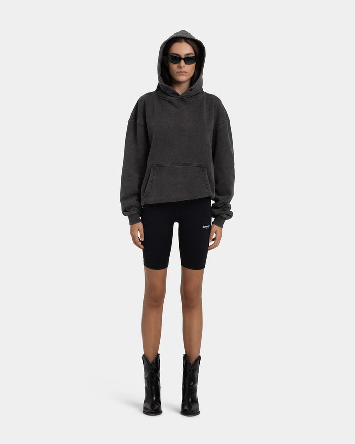 Hoodie Oversize, Women - Acid wash - Vintage Black