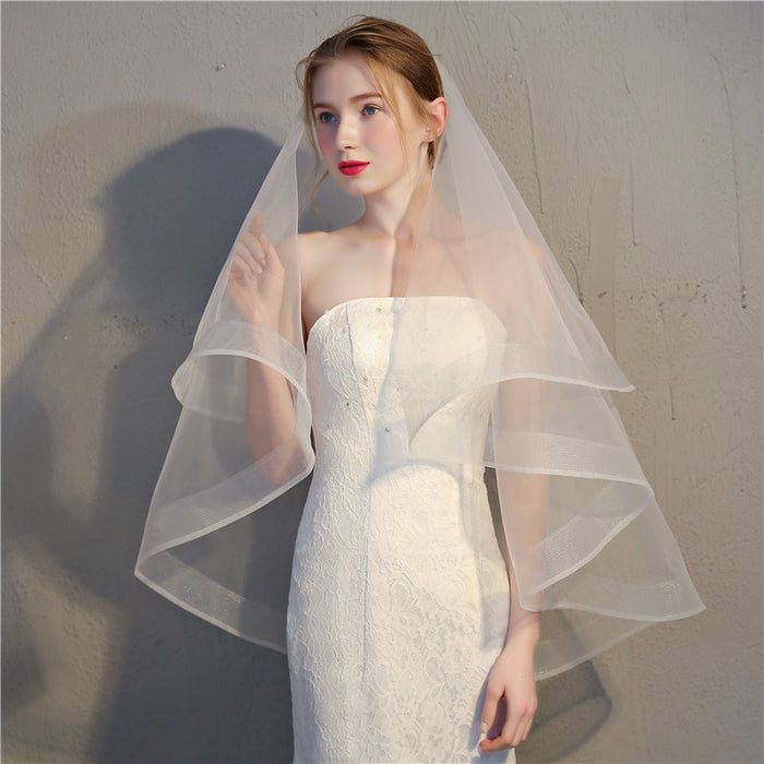 Horsehair Veil 2 Tier with Metal Comb