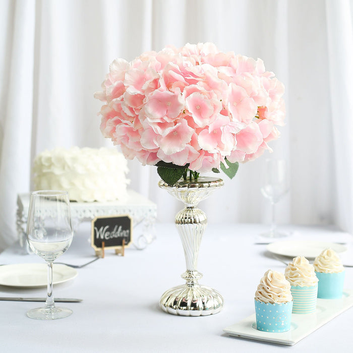 Hydrangea Bush Artificial Silk Flowers - Blush