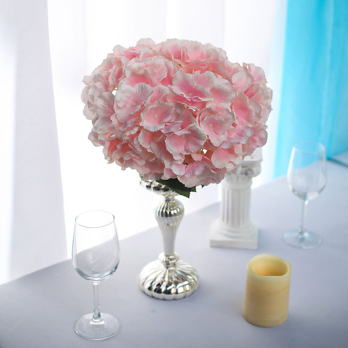 Hydrangea Bush Artificial Silk Flowers - Blush