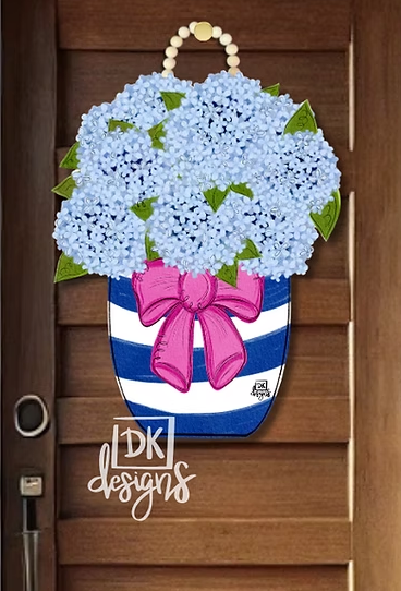 Hydrangea Jar Door Hanger