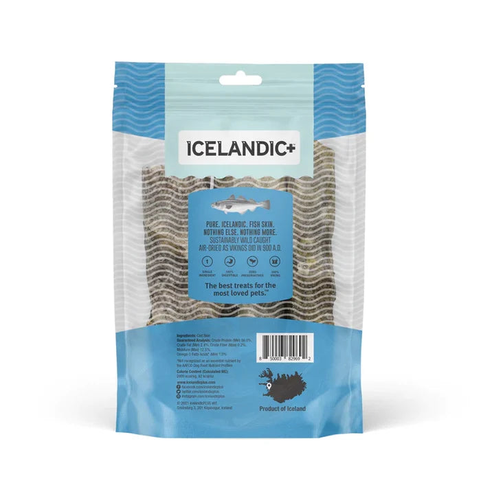Icelandic+ Hand Wrapped Cod Skin Short Chew Stick Dog Treats