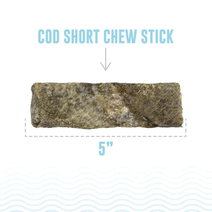 Icelandic+ Hand Wrapped Cod Skin Short Chew Stick Dog Treats