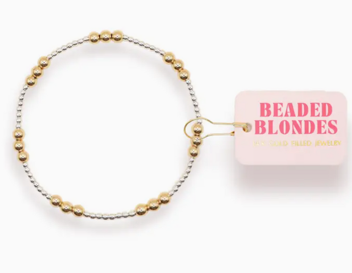 ILY Bracelet in Silver with Gold