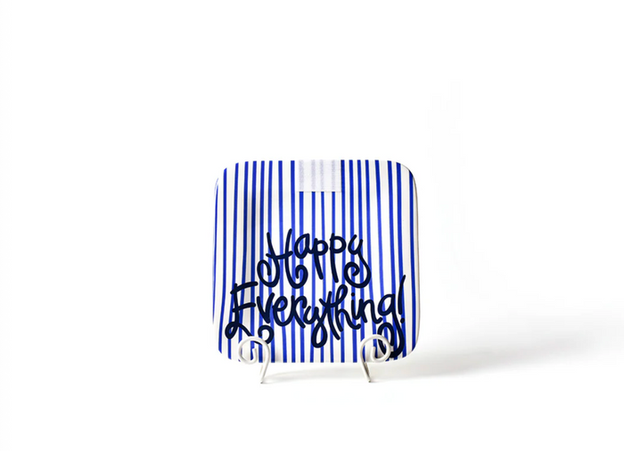 Indigo Skinny Stripe Mini Happy Everything! Platter