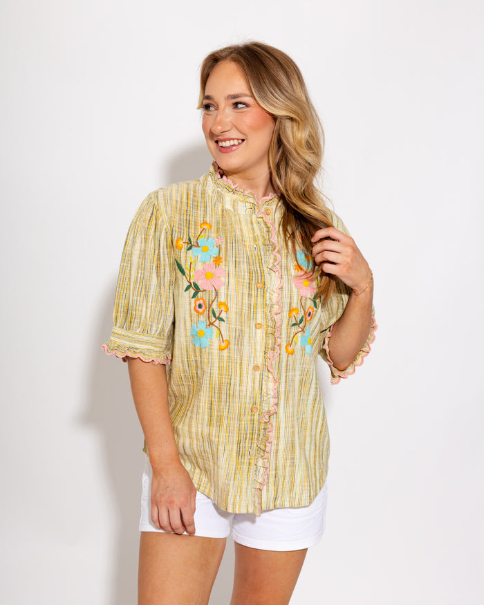 Ivy Jane | Ribbon Embroidered Blouse