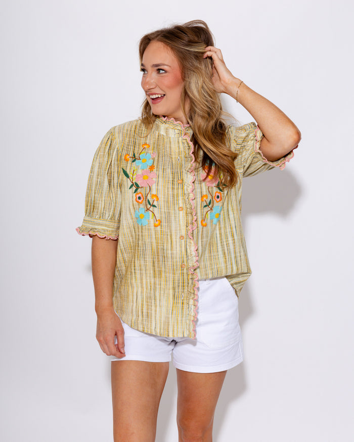 Ivy Jane | Ribbon Embroidered Blouse