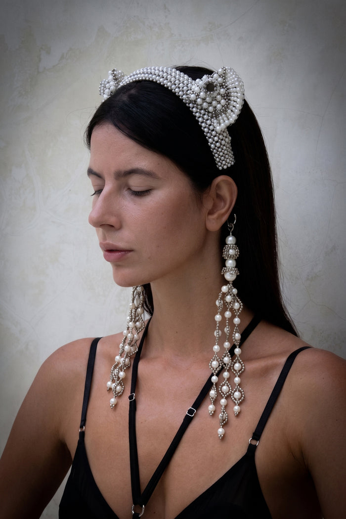 Jas Luxury Pearl-Beaded Cat Ear Headband - 2 Variants I Best Seller