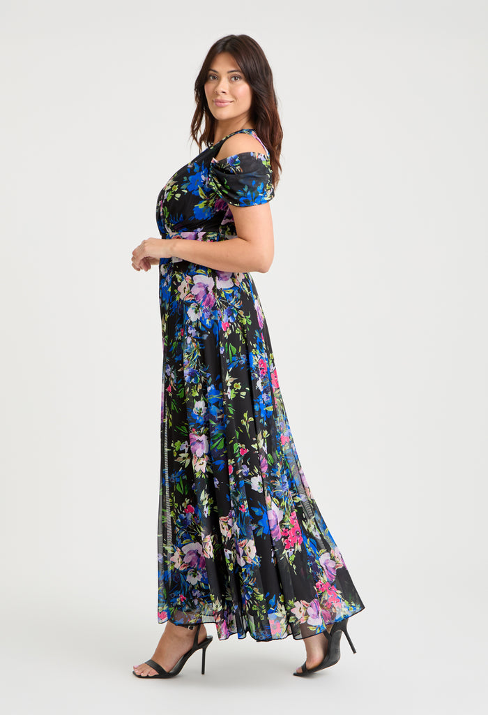 Jasmine Cold Shoulder Curve+ Maxi Dress