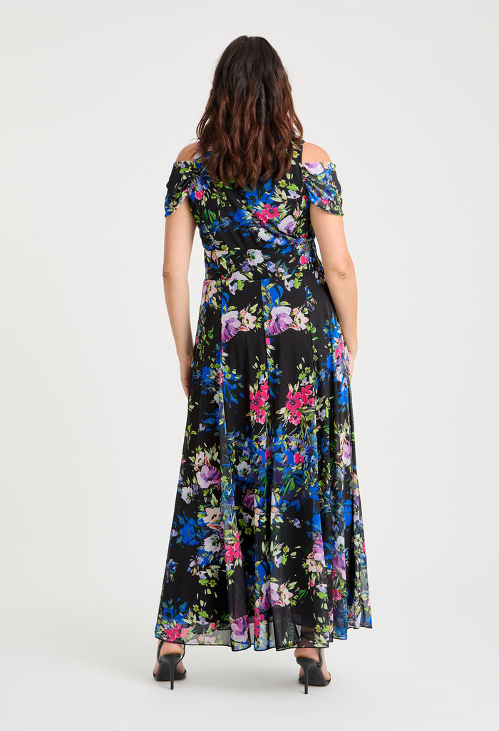 Jasmine Cold Shoulder Curve+ Maxi Dress