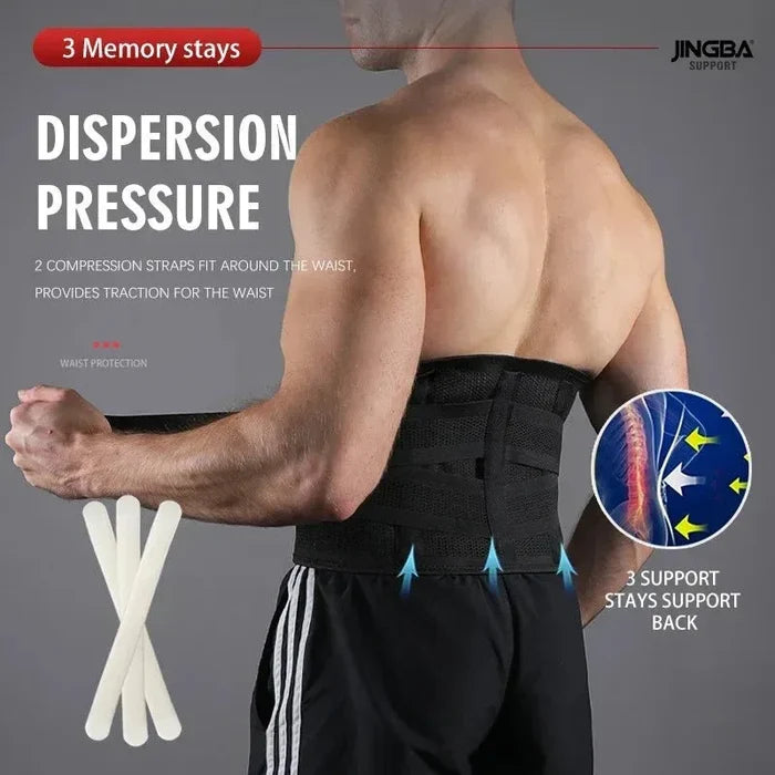 JINGBA 7052 Waist Trimmer For Back Support - Adjustable Lumbar Belt For Fitness & Slimming - Allen-Fitness