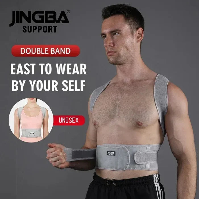 JINGBA Spine Support Corrector Back Brace for Men and Women – Adjustable Posture Straightener - Allen-Fitness