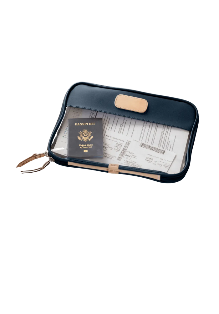 Navy Coated Canvas