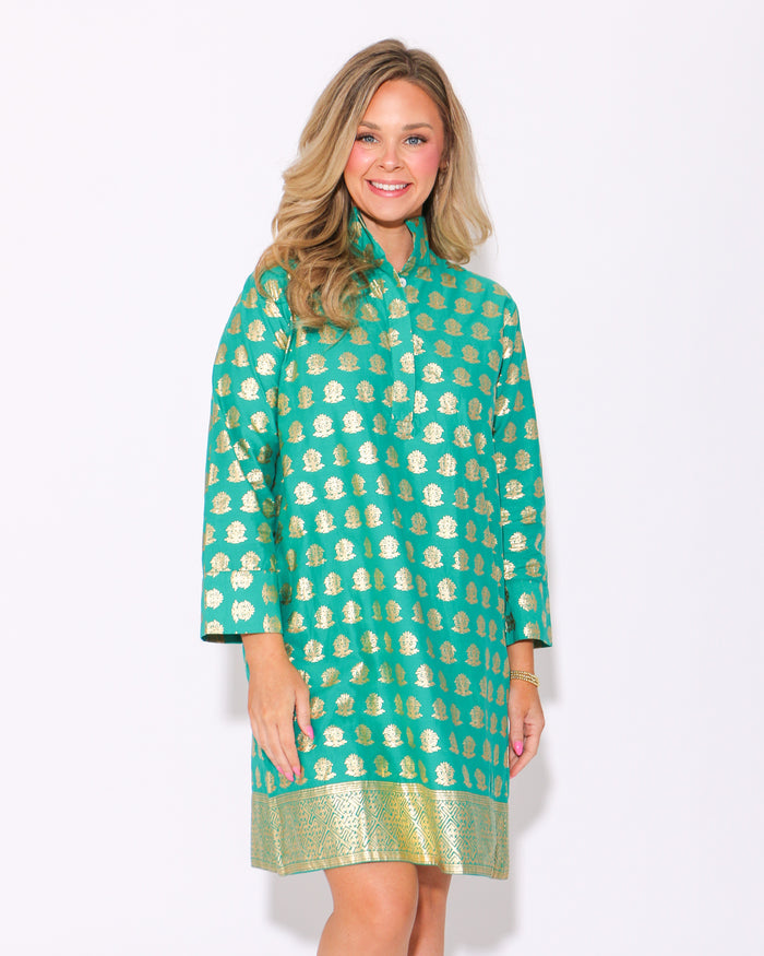 Jude Connally | Helen Dress in Jade Gold