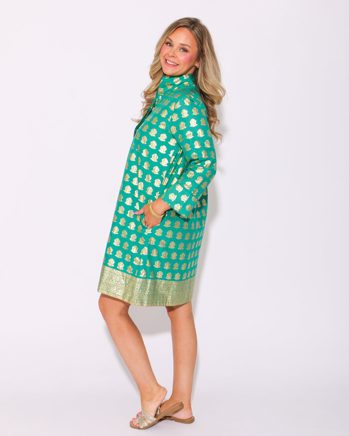 Jude Connally | Helen Dress in Jade Gold