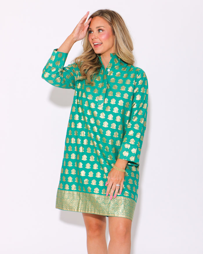 Jude Connally | Helen Dress in Jade Gold