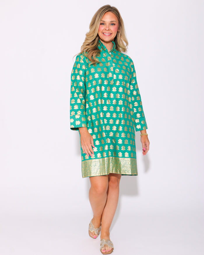 Jude Connally | Helen Dress in Jade Gold