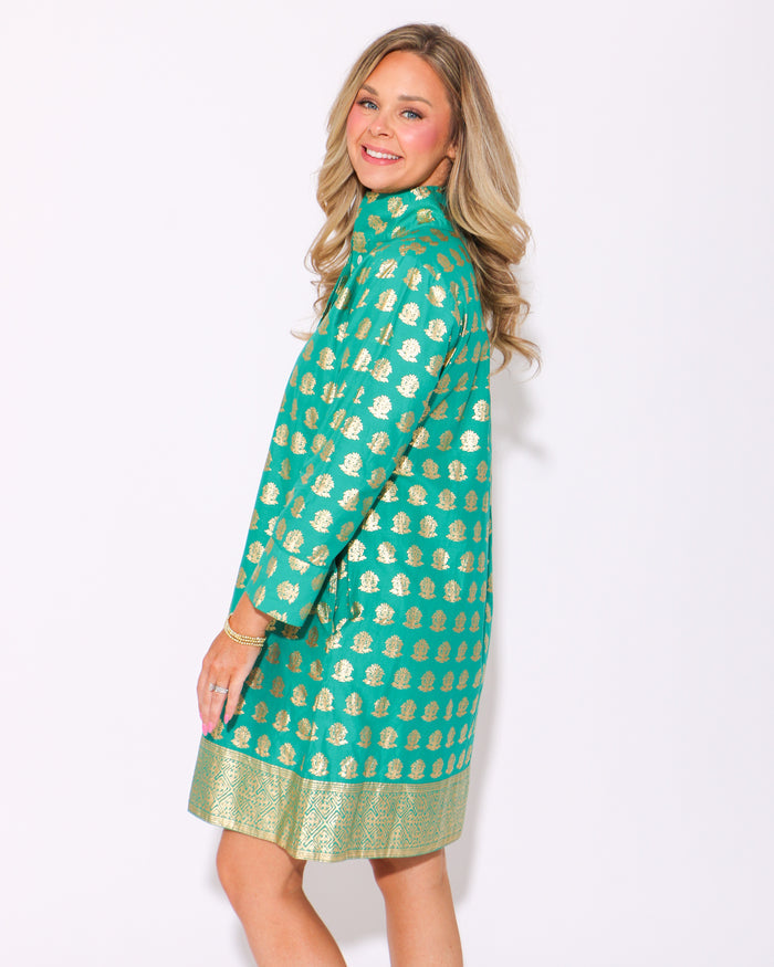 Jude Connally | Helen Dress in Jade Gold