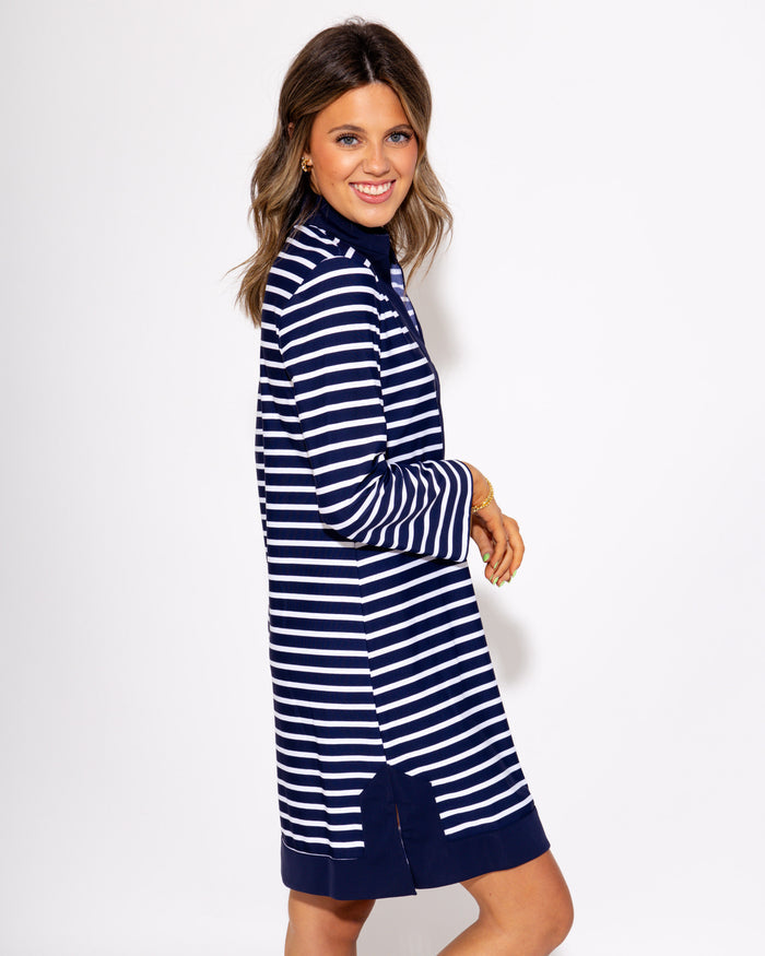 Jude Connally | Kate Dress in Everyday Navy Stripe
