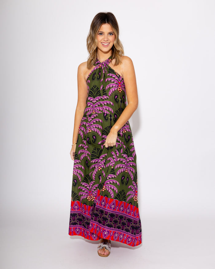 Jude Connally | Miriam Dress in Decorative Frond Loden
