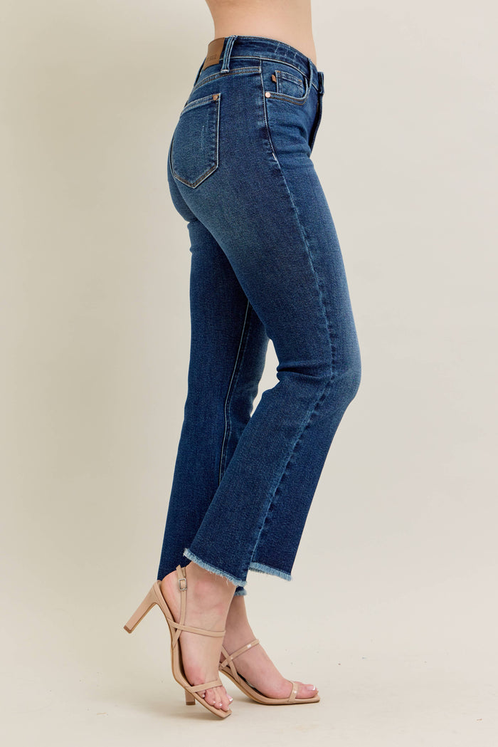 Judy Blue:  Dark Wash Kick Flare