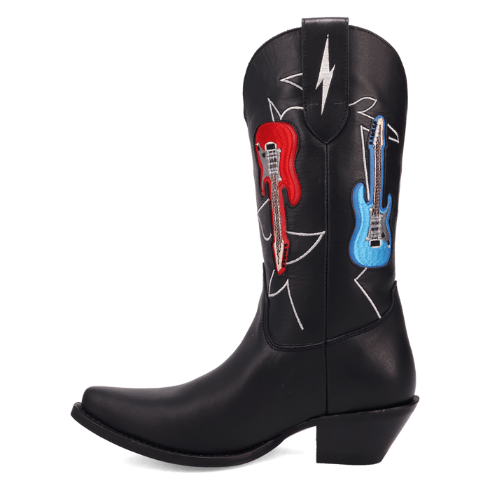 PRODUCT SHOT JUKEBOX LEATHER BOOT AT 135 DEGREE OUTSIDE ANGLE