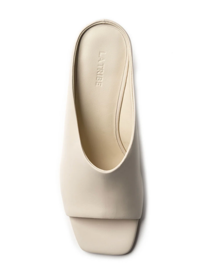 La Tribe Zoe Open Toe Mule - Cream