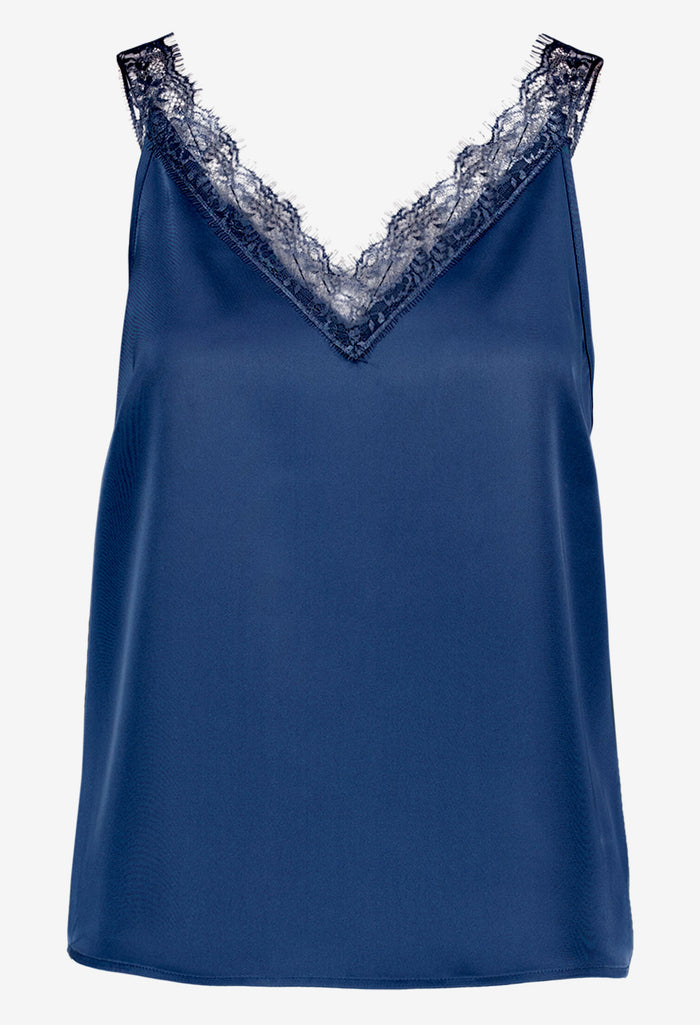 Lace Detail Satin Cami