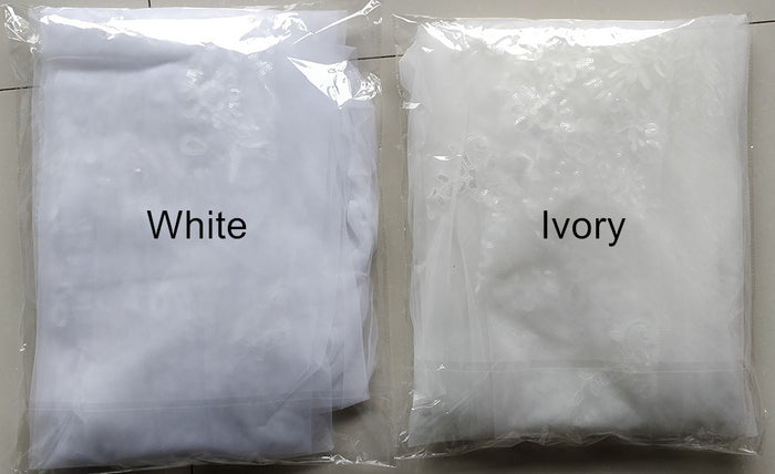 Lace Veils 1 Tier for Brides Short White/Ivory