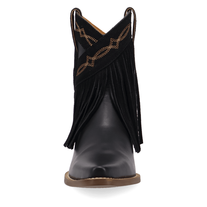 PRODUCT SHOT LAST RIDE LEATHER BOOTIE AT FRONT ANGLE