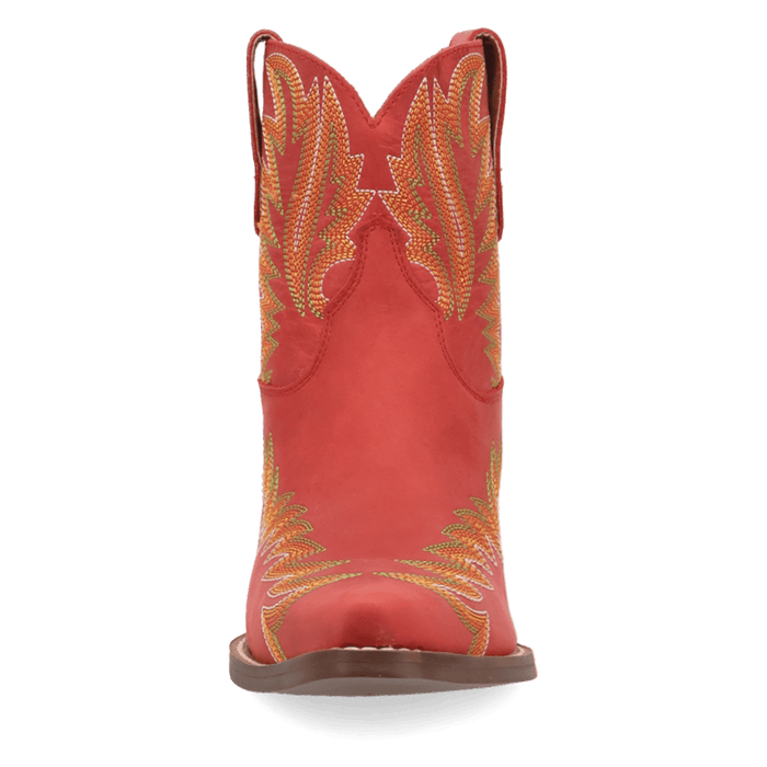 PRODUCT SHOT LAUREL LEATHER BOOTIE AT FRONT ANGLE
