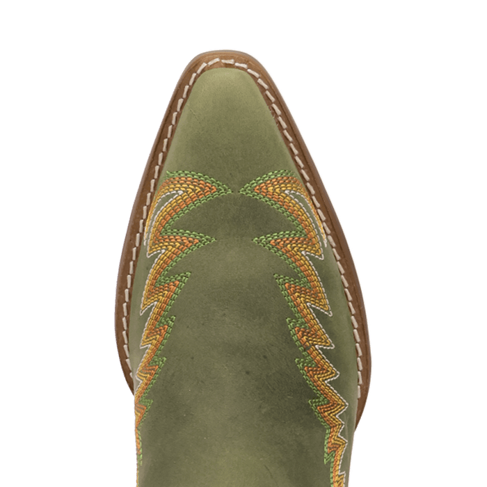 PRODUCT SHOT LAUREL LEATHER BOOTIE AT TOE ANGLE