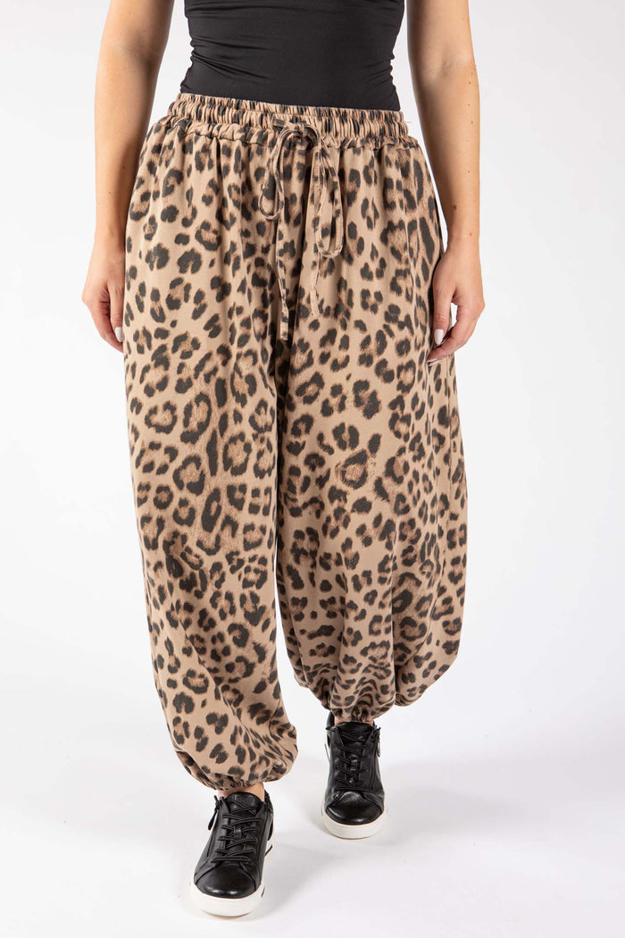 Leopard Print Balloon Trousers