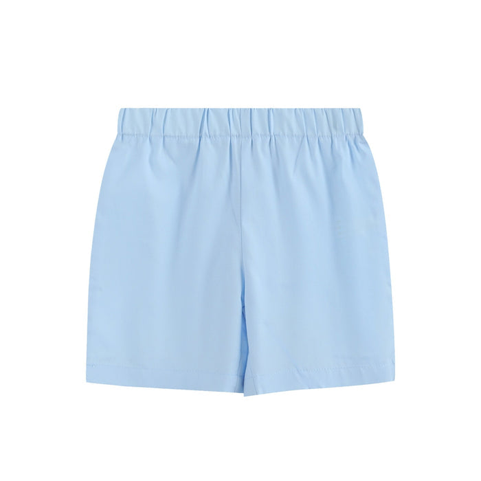 Light Blue Easter Smocked T-Shirt and Shorts Set - Lil Cactus