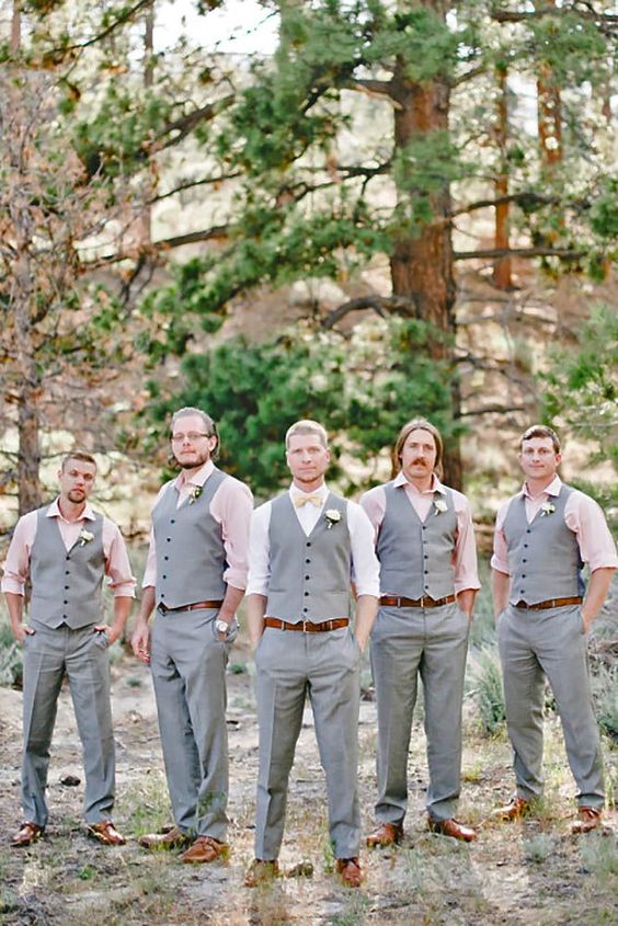 Light Grey Satin Groomsmen Vest Made to Order Wedding Men's Waistcoat
