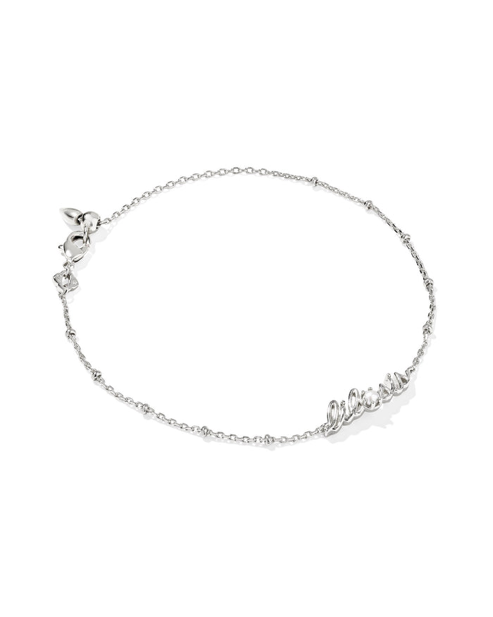 Lil Sis Delicate Chain Bracelet in Silver Freshwater Cultured Pearl