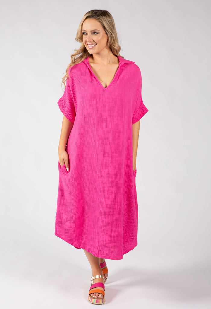 Linen Look Summer Dress