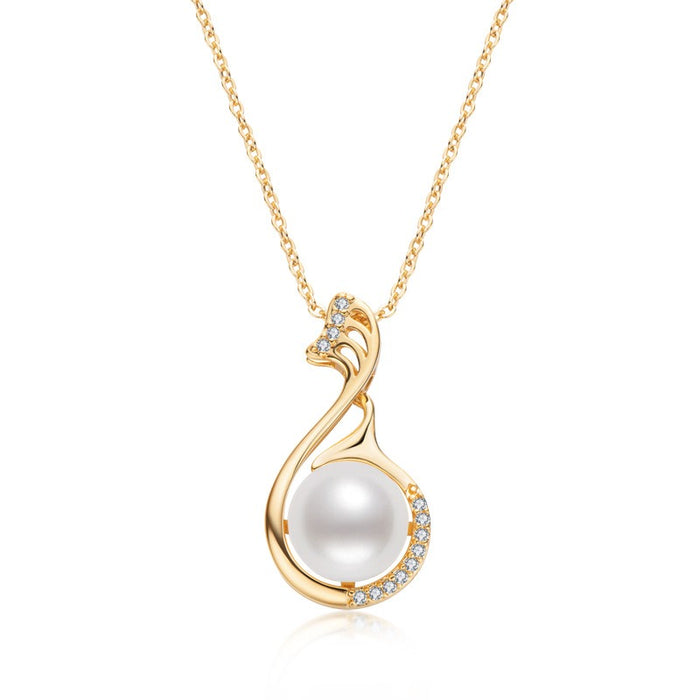Little Swan White Freshwater Pearl Necklace