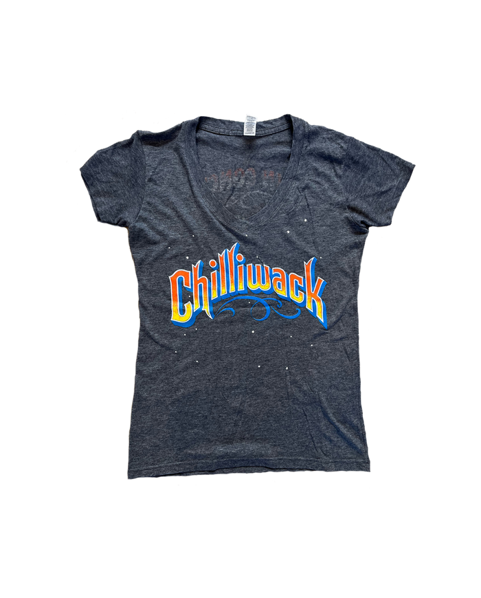 Logo Ladies V-Neck (Graphite Heather)