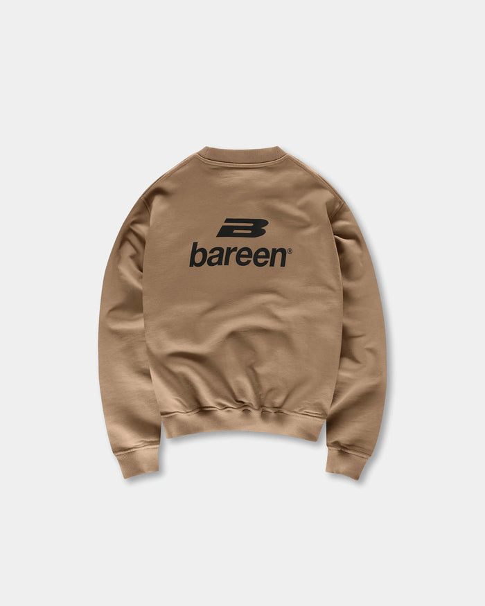 Logo Oversize Crewneck, Women - Mocha