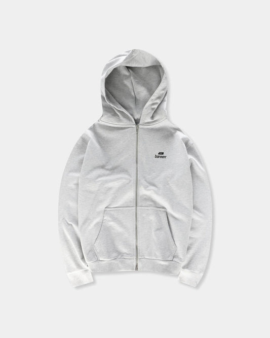 Logo Oversize Zip Hoodie, Women - Cloudy Grey
