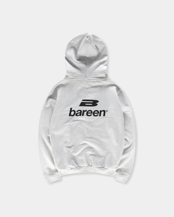 Logo Oversize Zip Hoodie, Women - Cloudy Grey