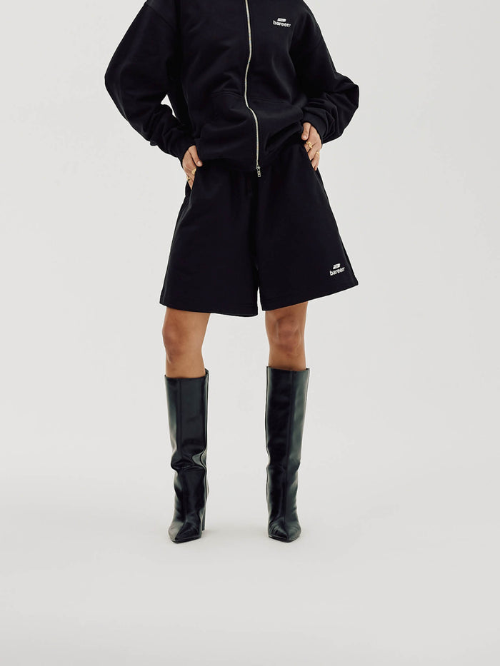 Logo Sweat Shorts, Women - Black