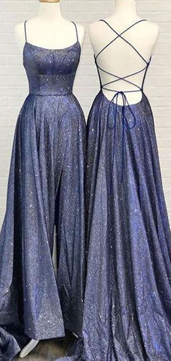 Long Prom Dress 2022 Glitter Velvet Corset Back
