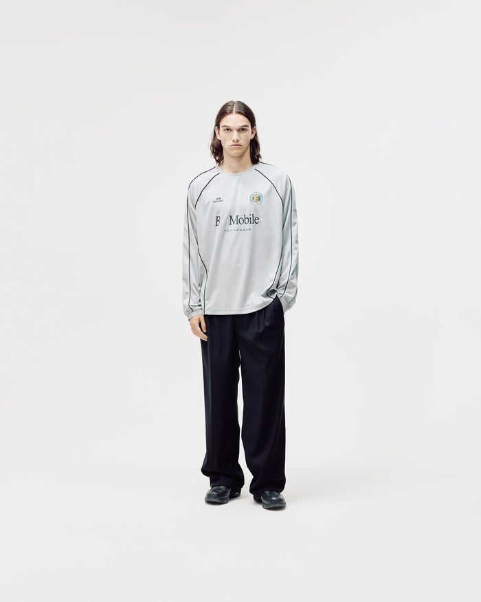 Long Sleeve Football Jersey, Men - Grey