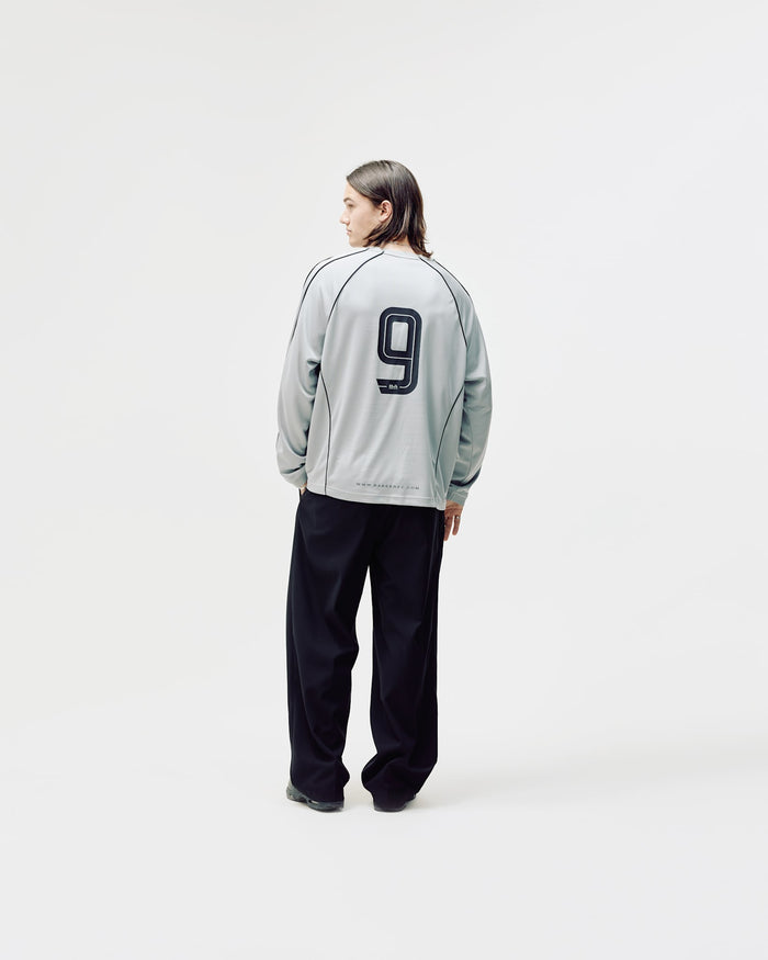 Long Sleeve Football Jersey, Men - Grey