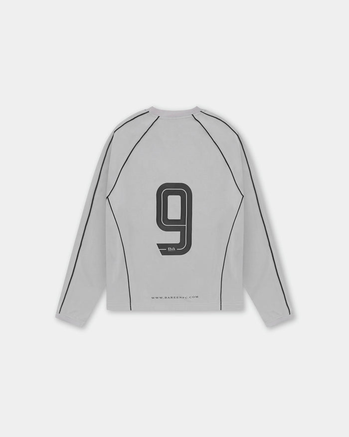 Long Sleeve Football Jersey, Men - Grey