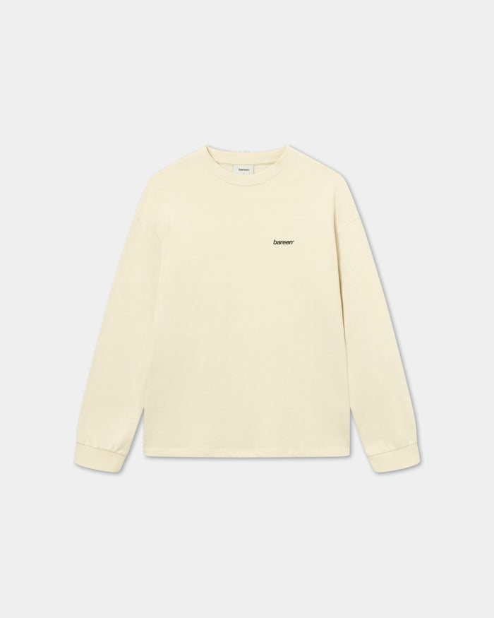 Long Sleeve Oversize, Men - Logo (Light Sand) - Light sand
